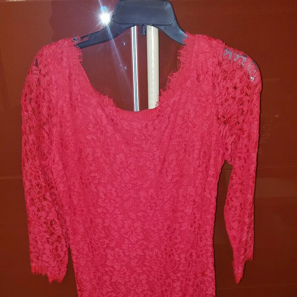 dvf zarita red dress size 10 mini dress.